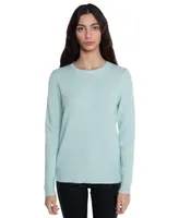 Jennie Liu 100% Pure Cashmere Extra-ply Cozy Long Sleeve Crew Neck Sweater