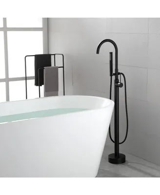 Simplie Fun Single Handle Floor Mounted Clawfoot Tub Faucet