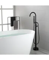 Simplie Fun Single Handle Floor Mounted Clawfoot Tub Faucet
