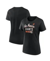 Women's Fanatics Black San Francisco Giants Logo T-shirt