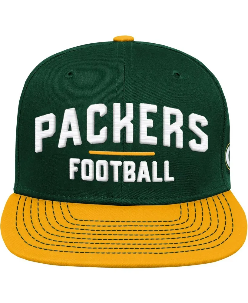 Youth Boys and Girls Green Green Bay Packers Lock Up Snapback Hat