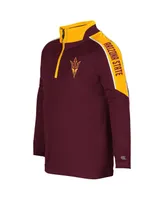 Toddler Boys Colosseum Maroon Arizona State Sun Devils Team Raglan Quarter-Zip Windshirt