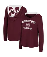 Women's Colosseum Maroon Mississippi State Bulldogs Catalina Hoodie Long Sleeve T-shirt