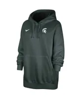 Women's Nike Green Michigan State Spartans Sideline Two-Hit Club Fleece Pullover Hoodie