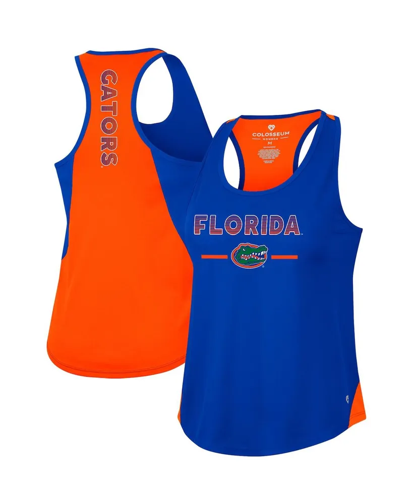 Women's Colosseum Royal Florida Gators Sachs 2-Hit Scoop Neck Racerback Tank Top