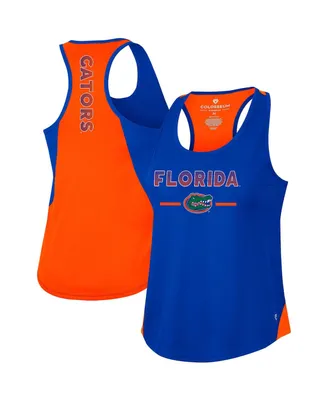 Women's Colosseum Royal Florida Gators Sachs 2-Hit Scoop Neck Racerback Tank Top