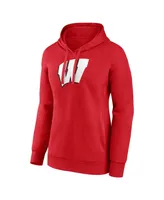 Women's Fanatics Red Wisconsin Badgers Evergreen Pullover Hoodie