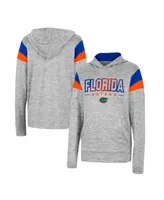 Big Boys Colosseum Heather Gray Florida Gators Tartookas Long Sleeve Hoodie T-shirt