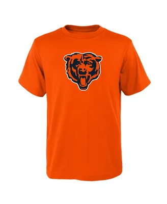 Big Boys Orange Chicago Bears Primary Logo T-shirt