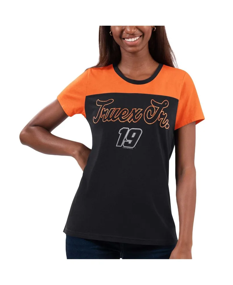 Women's G-iii 4Her by Carl Banks Black Martin Truex Jr Cheer Color Blocked T-shirt