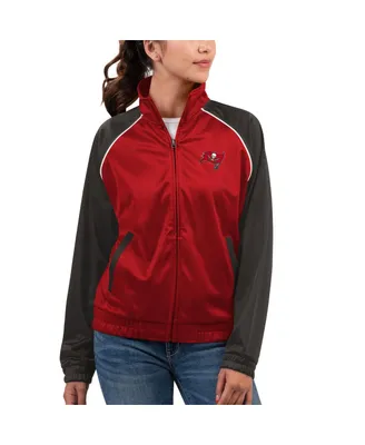 Women's G-iii 4Her by Carl Banks Red Tampa Bay Buccaneers Showup Fashion Dolman Full-Zip Track Jacket