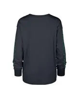 Women's '47 Brand Navy Distressed Seattle Seahawks Tom Cat Long Sleeve T-shirt