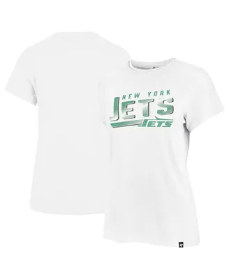 Women's '47 Brand White New York Jets Legacy Pep-Up Frankie T-shirt