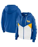 Women's Wear by Erin Andrews Royal Pitt Panthers Colorblock Full-Zip Hoodie Jacket