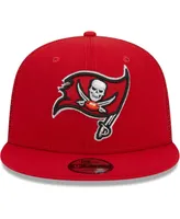 Youth Boys and Girls New Era Red Tampa Bay Buccaneers Main Trucker 9FIFTY Snapback Hat