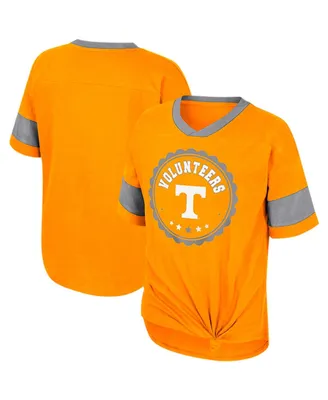 Big Girls Colosseum Tennessee Orange Volunteers Tomika Tie-Front V-Neck T-shirt