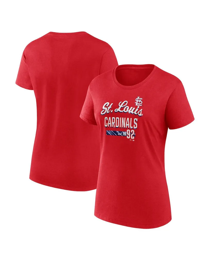 Women's Fanatics Red St. Louis Cardinals Logo T-shirt