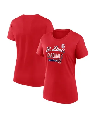 Women's Fanatics Red St. Louis Cardinals Logo T-shirt