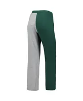 Women's ZooZatz Green, Gray Michigan State Spartans Colorblock Cozy Tri-Blend Lounge Pants