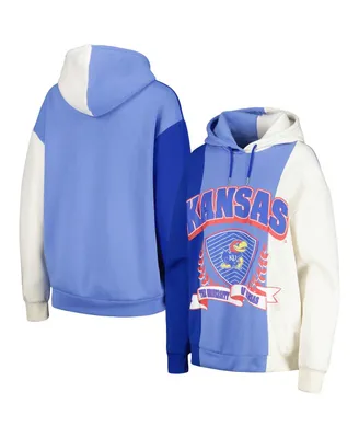 Women's Gameday Couture Royal Kansas Jayhawks Hall of Fame Colorblock Pullover Hoodie