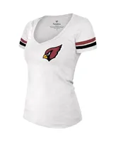 Women's Fanatics Kyler Murray White Distressed Arizona Cardinals Fashion Player Name and Number V-Neck T-shirt