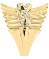 Effy Diamond Pleated Crossover Statement Ring (1/4 ct. t.w.) Ring in 14k Gold