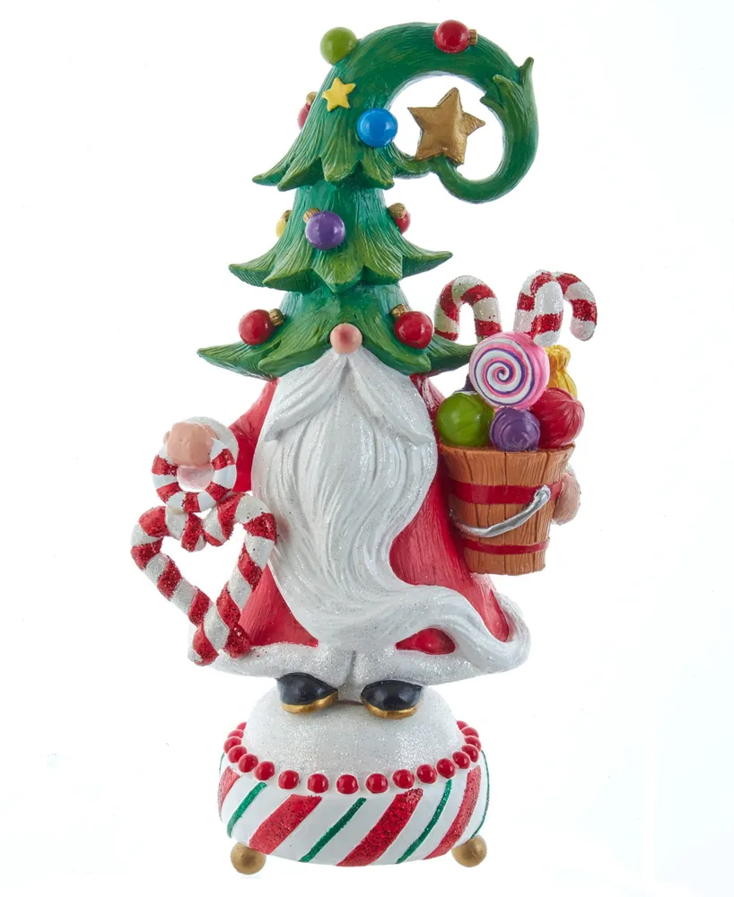 Kurt Adler 12" Jolly Jingles Tree Hat Gnome Table Piece