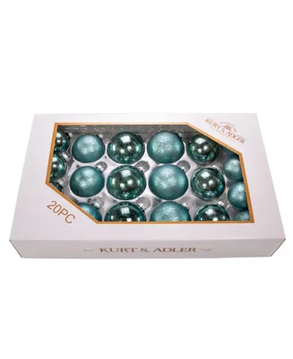 Kurt Adler 60-80Mm Glass Shiny Matte Mercury Ball Ornaments, 20 Piece Set