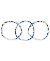 Lucky Brand Two-Tone 3-Pc. Set Star & Mixed Bead Stretch Bracelets