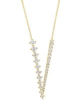 Effy Diamond V 17" Statement Necklace (1-1/4 ct. t.w.) in 14k Gold