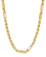 Paperclip & Rope Link 24" Chain Necklace (5-1/5mm) in 14k Gold