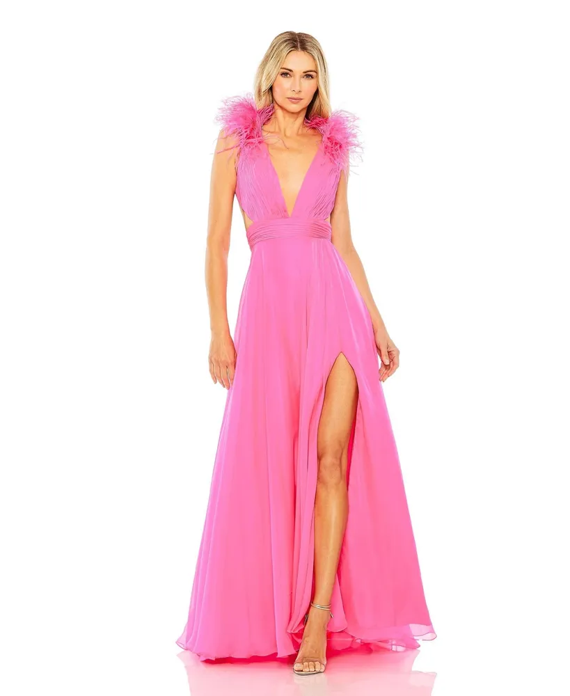 Women's Cap Sleeve A Line Gown