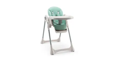 Baby Folding High Chair Dining with Adjustable Height and Footrest