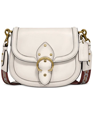 Coach Glovetanned Leather Beat Saddle Bag with Webbing Strap
