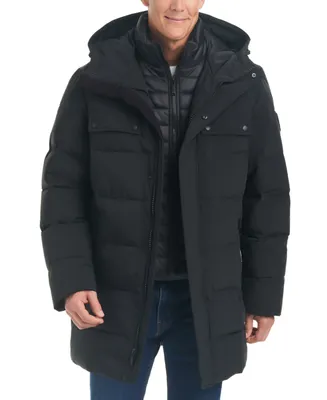 Vince Camuto Men's Hooded Quilted Coat