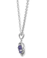 Tanzanite Love Knot 18" Pendant Necklace (1/2 ct. tw.) in Sterling Silver