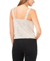 1.state Women's Sequin Wide Strap Draped Tank Top