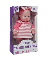 The New York Doll Collection 12 Inch Baby Dolls for 3 Year Old Girls - Soft Body Interactive That Can Talk, Cry, Sing and Laugh