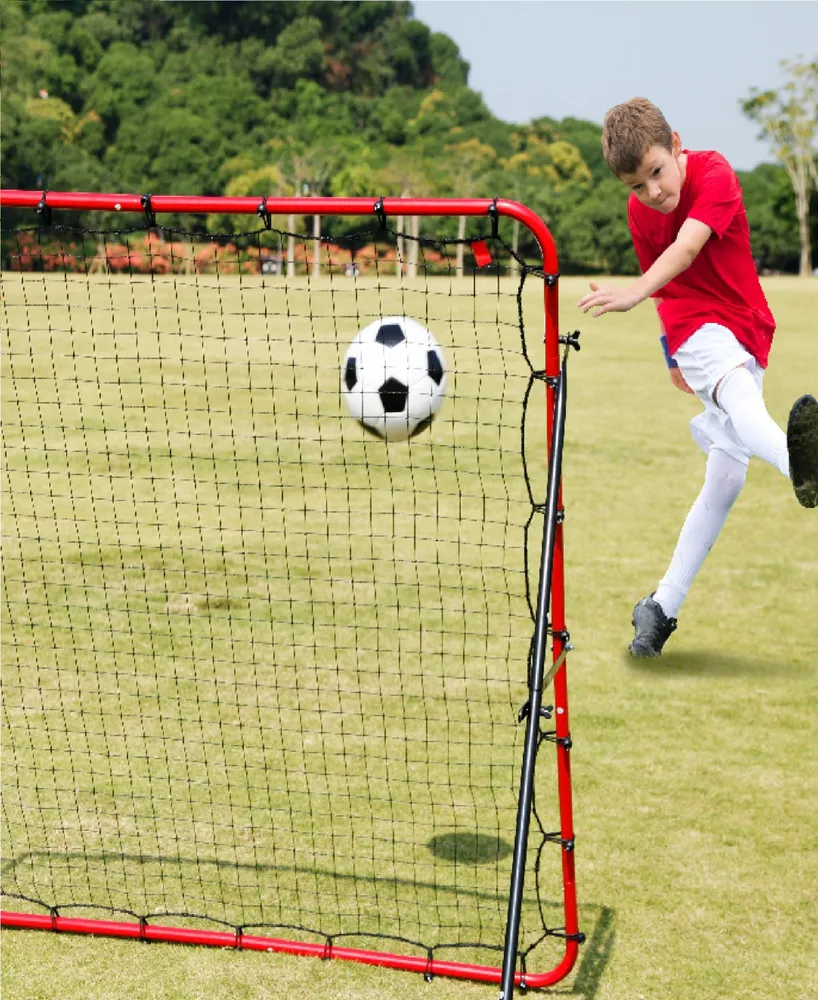 Net Playz Soccer Rebounder, Soccer Gifts, Kids Teens Football Games, Kick back Practice Net for Skill Training, 5' x 5'