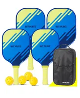 Net Playz Pickleball Paddles Pickleball Set, Usapa Approved 2 Child Size 2 Adult Size, Family Set for Kids, Parent Child Adult - Junior