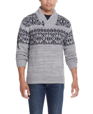 Weatherproof Vintage Men's Norwegian Shawl Collar Sweater