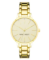 Nine West Women's Quartz Gold-Tone Alloy Link Bracelet Watch, 36mm