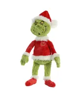 Aurora Large Grinch Santa Dr. Seuss Whimsical Plush Toy Green 16"