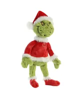 Aurora Large Grinch Santa Dr. Seuss Whimsical Plush Toy Green 16"