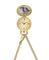 Fossil Women's Jacqueline Three-Hand Gold-Tone Stainless Steel Watch Locket 30mm - Gold