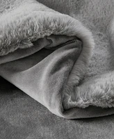 Croscill Sable Solid Faux Fur Throw, 60" x 70"