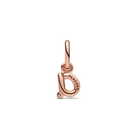 Pandora 14k Rose Gold-Plated Script Alphabet Dangle Charm - Gold