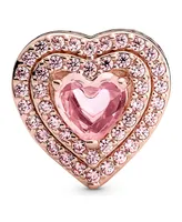 Pandora Mixed Stone Sparkling Levelled Heart Charm