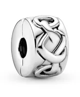 Pandora Sterling Silver Knotted Hearts Clip Charm