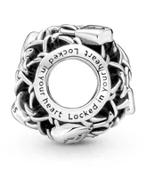 Pandora Sterling Silver Openwork Chain Link Padlock Charm